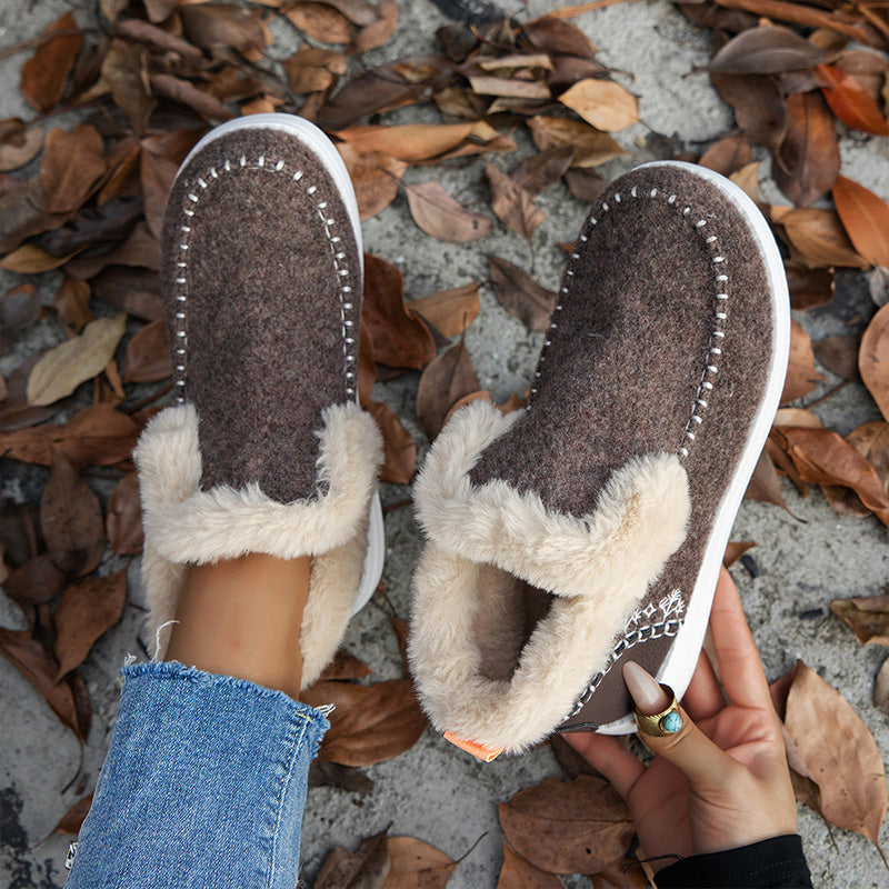 ❄️👢 Women's Winter Ankle Boots: Non-slip, Warm Faux Fur Lining, All-Day Comfort
