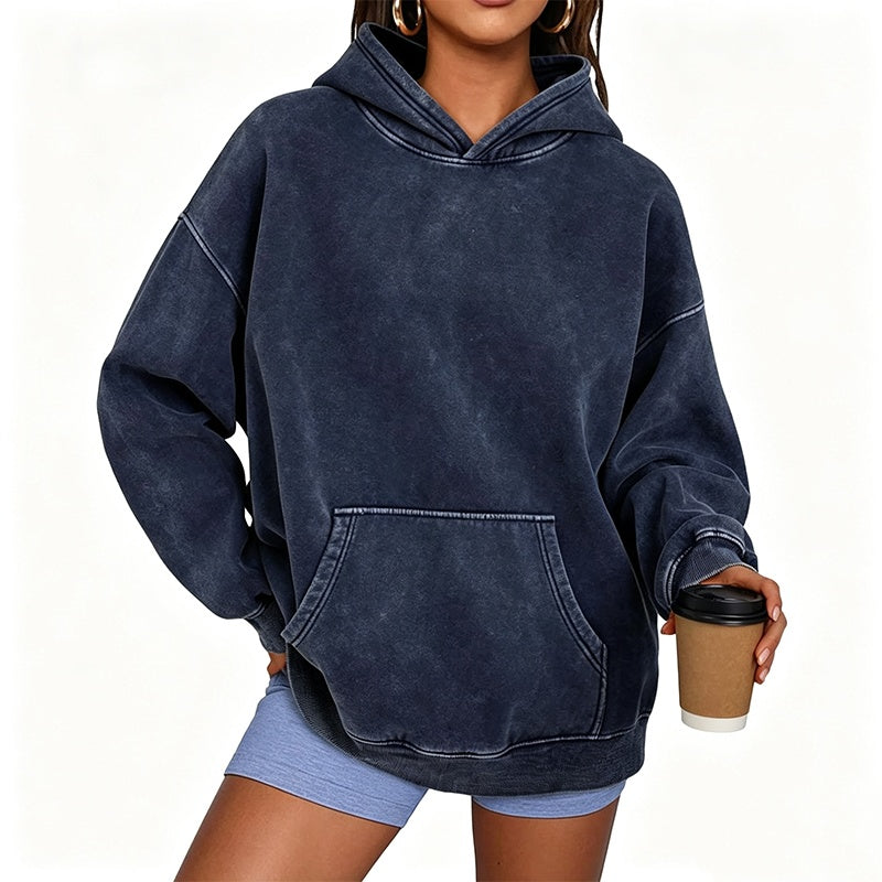 ✨Unisex Casual, Loose-Fitting, Stonewashed Hoodie