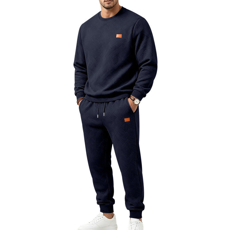 ✨Men's Casual Textured Jacquard Sports Set
