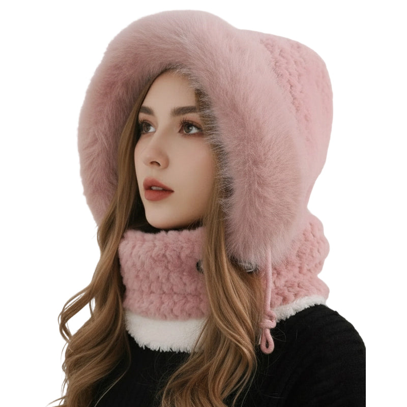 Women's 3-in-1 Winter Hooded Scarf Mask