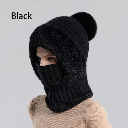 💖Women's Winter One-Piece Knitted Beanie Scarf Mask