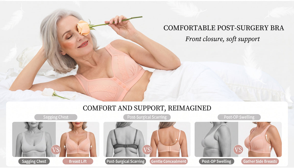 💥👙LAST DAY SALE -BUY 1 GET 1 FREE!!💘CloudComfort Front-Button Cotton Bra – Breathable • Wire-Free • All-Day Support • Non-Padded & Skin-Friendly🌿