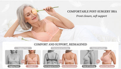 💥👙LAST DAY SALE -BUY 1 GET 1 FREE!!💘CloudComfort Front-Button Cotton Bra – Breathable • Wire-Free • All-Day Support • Non-Padded & Skin-Friendly🌿