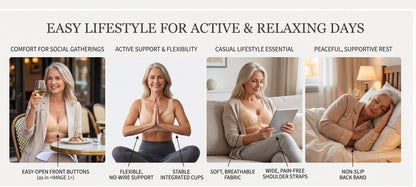 💥👙LAST DAY SALE -BUY 1 GET 1 FREE!!💘CloudComfort Front-Button Cotton Bra – Breathable • Wire-Free • All-Day Support • Non-Padded & Skin-Friendly🌿