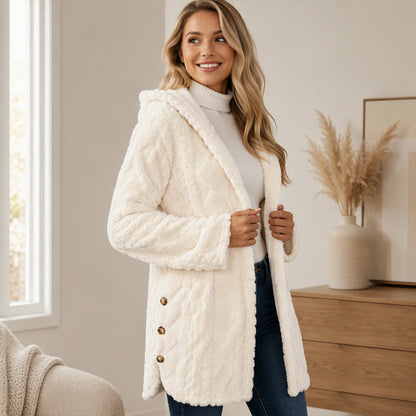 ✨Diamond-patterned women's warm hooded outerwear