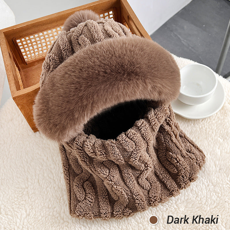 ⚡Women's Winter Warm Windproof Plush Scarf Hat❄️