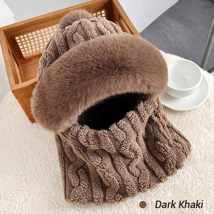 ⚡Women's Winter Warm Windproof Plush Scarf Hat❄️