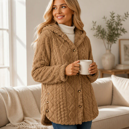 ✨Diamond-patterned women's warm hooded outerwear