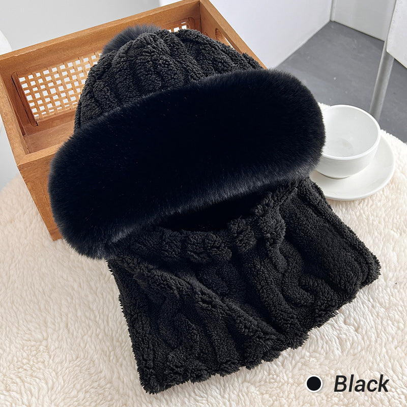 ⚡Women's Winter Warm Windproof Plush Scarf Hat❄️