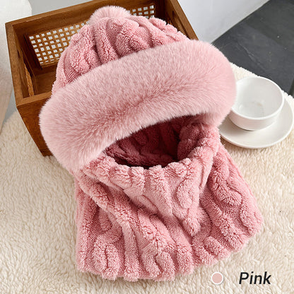 ⚡Women's Winter Warm Windproof Plush Scarf Hat❄️
