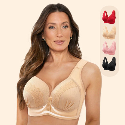💥👙LAST DAY SALE -BUY 1 GET 1 FREE!!💘CloudComfort Front-Button Cotton Bra – Breathable • Wire-Free • All-Day Support • Non-Padded & Skin-Friendly🌿