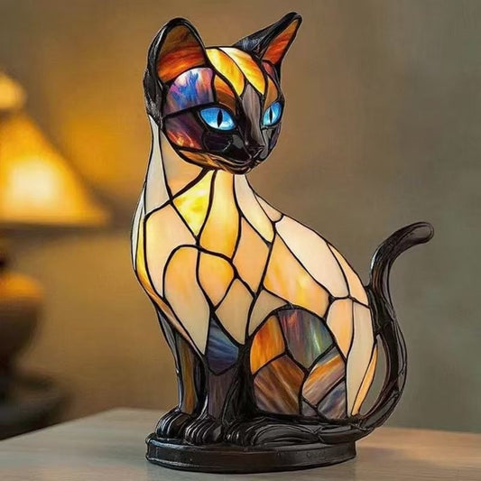 🐶💡LED настолна лампа с формата на животно в контрастни цветове🐈
