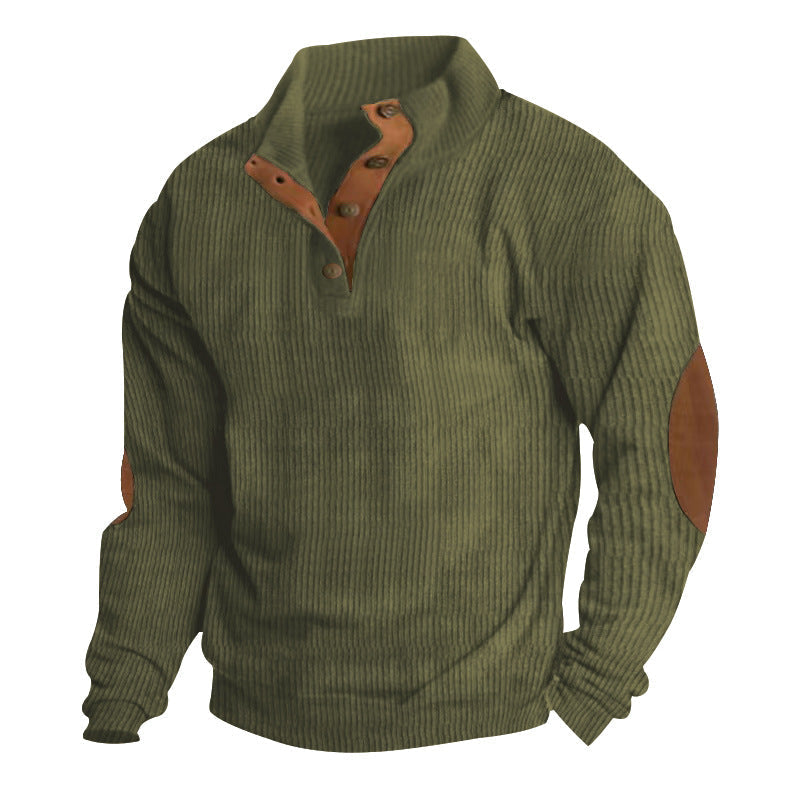 💥Men's Corduroy Stand Collar Sweatshirt