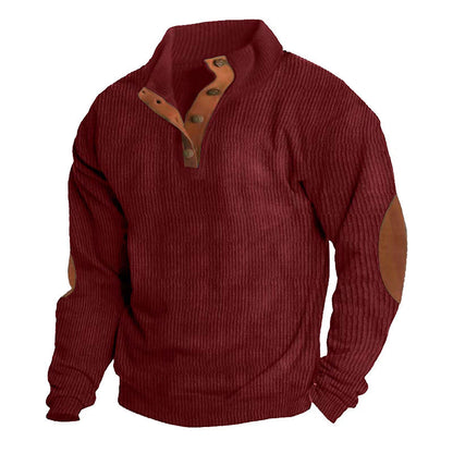 💥Men's Corduroy Stand Collar Sweatshirt