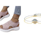 👡Sandale de damă din tricot respirabil, cu talpă groasă — ✨ Confortul unei norișoare