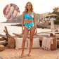 🌺 EU S-XL 🏖️ Дамски бикини комплект с флорален принт и висока талия 🌊👙