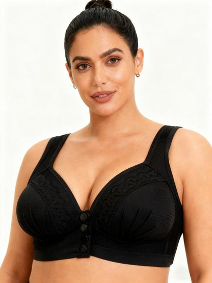 💥👙LAST DAY SALE -BUY 1 GET 1 FREE!!💘CloudComfort Front-Button Cotton Bra – Breathable • Wire-Free • All-Day Support • Non-Padded & Skin-Friendly🌿