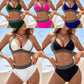 🏖️ Секси бански костюм с V-образно деколте Holiday Wave Pattern👙