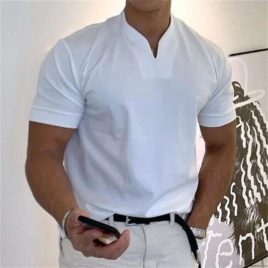 🔥👕2026 Мъжка бизнес тениска с къс ръкав за фитнес