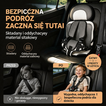 🚗5-punktowy fotelik dziecięcy – konstrukcja dostosowana do budowy ciała dzieci, zapewniająca beztroską podróż👶