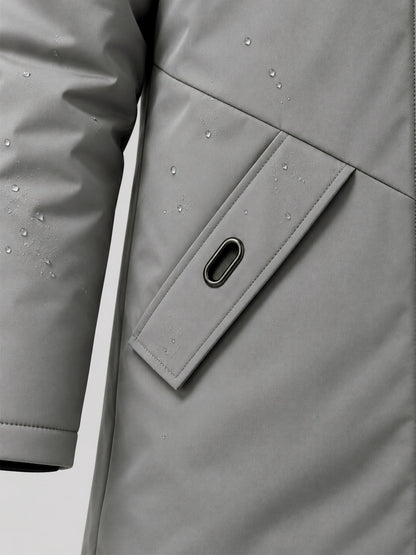 ✨Men's Windproof Hooded Thermal Mid-Length Parka Jacket