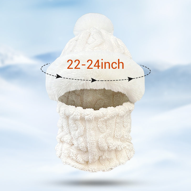 ⚡Women's Winter Warm Windproof Plush Scarf Hat❄️