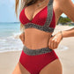 🏖️ Секси бански костюм с V-образно деколте Holiday Wave Pattern👙