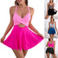 🏖️ Beach Essentials🩱Women's Hollow Out One Piece Dress Swimsuit