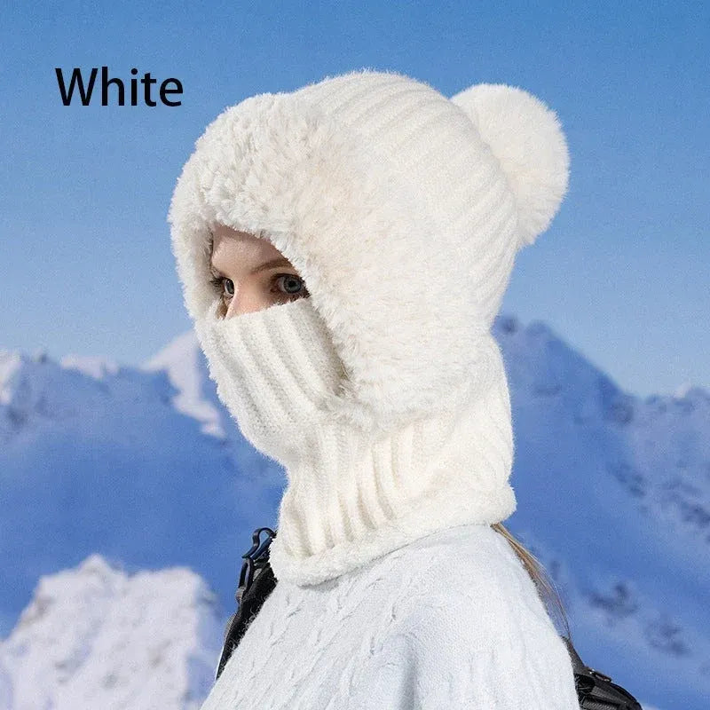 💖Women's Winter One-Piece Knitted Beanie Scarf Mask
