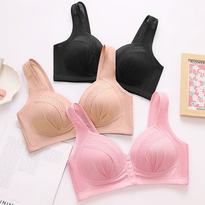 💥👙LAST DAY SALE -BUY 1 GET 1 FREE!!💘CloudComfort Front-Button Cotton Bra – Breathable • Wire-Free • All-Day Support • Non-Padded & Skin-Friendly🌿