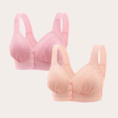 💥👙LAST DAY SALE -BUY 1 GET 1 FREE!!💘CloudComfort Front-Button Cotton Bra – Breathable • Wire-Free • All-Day Support • Non-Padded & Skin-Friendly🌿