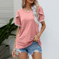 💖Кръгло деколте Pom Pom Trimmed Sleeve Women's Top