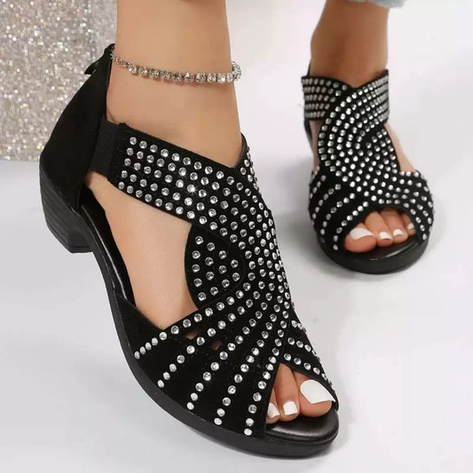 👡Дамски ретро сандали с дебел ток