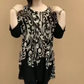 💝Печатни кръгли деколтета Loose Women's Top