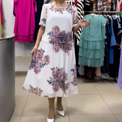 🌺Комплект от две части от шифон (горна част + полупола)