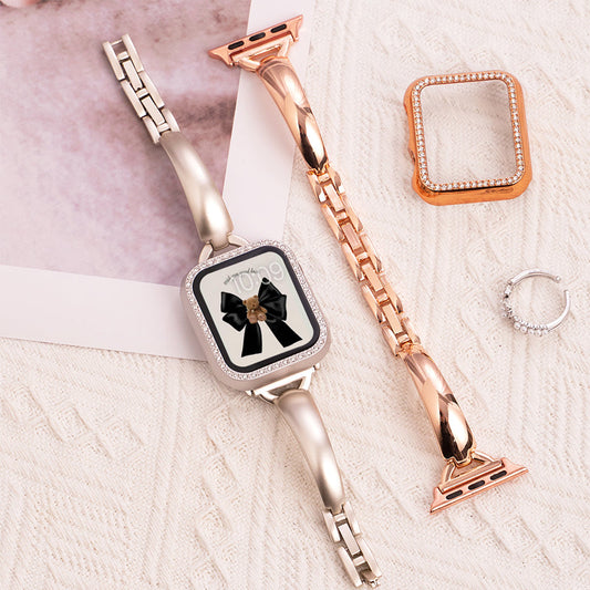 ✨  Минималистична метална гривна с каишка - за iPhone Watch Series 1-9, SE, S10 ⌚💎