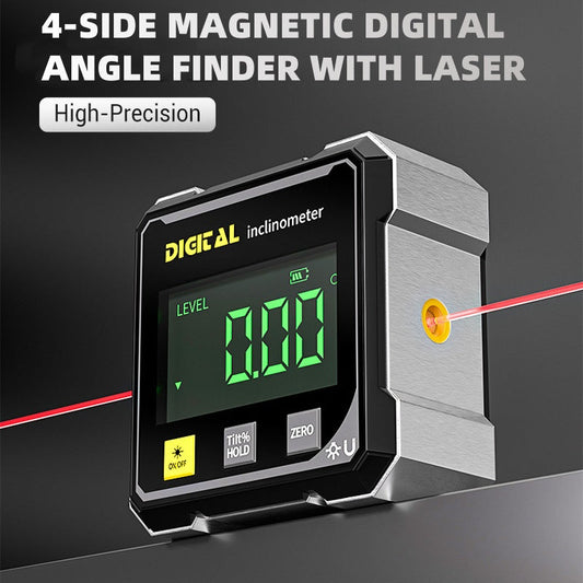 🔧 Scaner unghiular magnetic digital cu laser cu 4 laturi💥