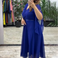 ✨Елегантни дами V-образно деколте шифон рокля👗