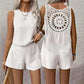 🎀Жените случайни без ръкави Топ шорти две части комплект