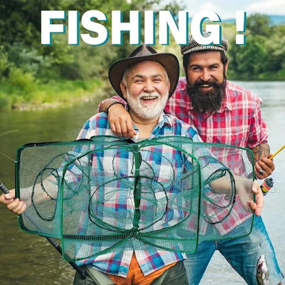 🔥🐟Автоматично сгъваема подсилена мрежа за риболовни капани