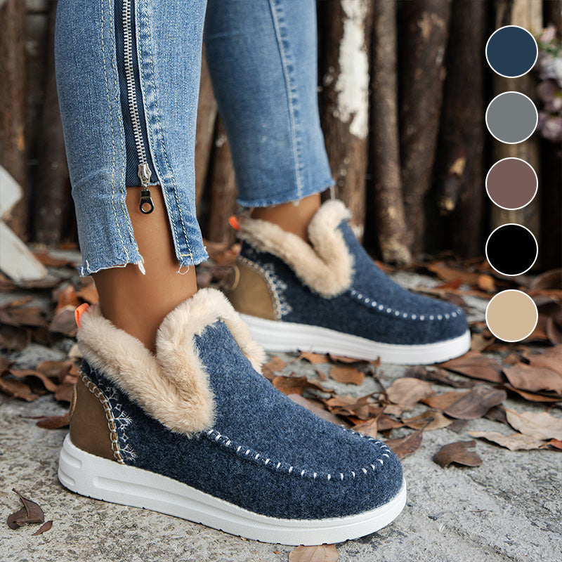 ❄️👢 Women's Winter Ankle Boots: Non-slip, Warm Faux Fur Lining, All-Day Comfort