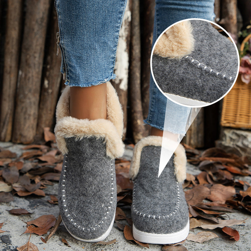 ❄️👢 Women's Winter Ankle Boots: Non-slip, Warm Faux Fur Lining, All-Day Comfort