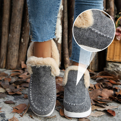 ❄️Women's Winter Ankle Boots: Non-slip, Faux Plush Lining, Comfortable All Day Long