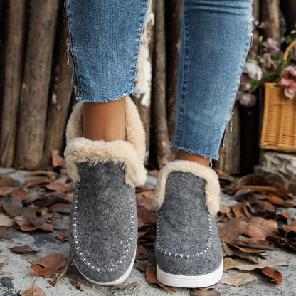 ❄️👢 Women's Winter Ankle Boots: Non-slip, Warm Faux Fur Lining, All-Day Comfort