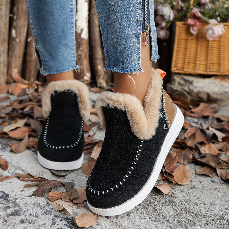❄️👢 Women's Winter Ankle Boots: Non-slip, Warm Faux Fur Lining, All-Day Comfort