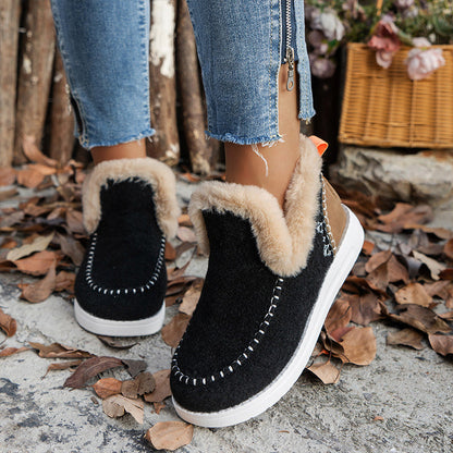 ❄️👢 Women's Winter Ankle Boots: Non-slip, Warm Faux Fur Lining, All-Day Comfort