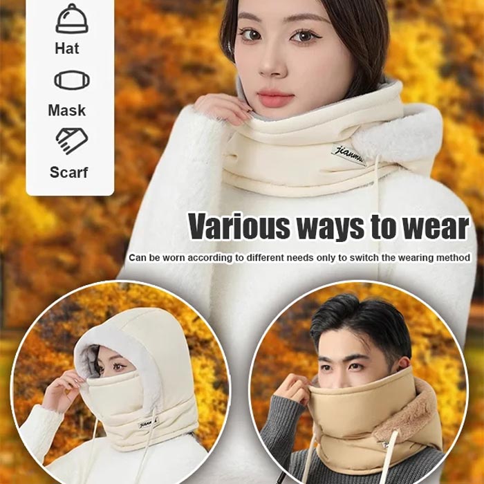 🔥Plush-lined Thickened Thermal Hat with Face Mask for Men and Women