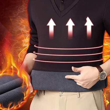 👔Мъжка двукомпонентна зимна риза с плюшена подплата