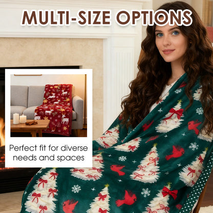 🔥Коледни специални оферти🎄✨Коледно пухкаво топло одеяло