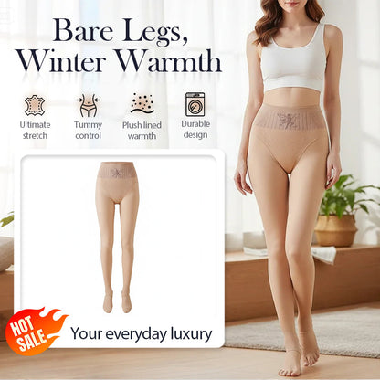 💞Висока талия, повдигащи дупето, прозрачни легинги с подплата от велур